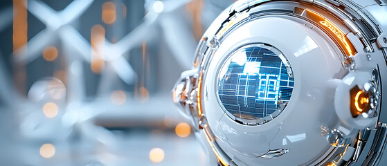 Poster - Innovative robotics event showcasing futuristic technology virtual environment digital art science concept