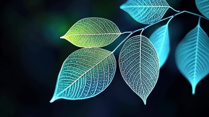 Poster - Vibrant leaves glow in radiant hues under soft light creating an enchanting natural display Generative AI