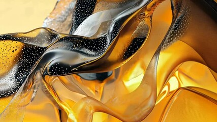 Poster - Translucent ribbons of color swirling gracefully in a vibrant display of artistry and elegance amid captivating textures and patterns Generative AI
