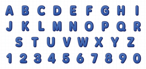 Poster - cute comic cartoon kids font style collection