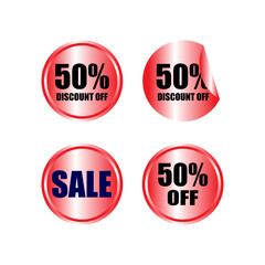 Fototapete - Sale stickers. Special offer price tags. Vector Illustration.