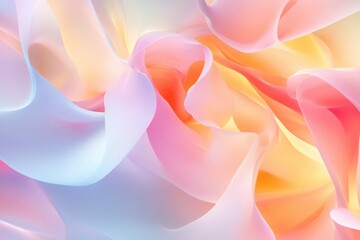 Poster - Colorful abstract art featuring soft swirls and gradients in pastel shades