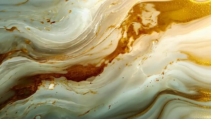 Poster - Exploring the mesmerizing dance of golden swirls and creamy textures in abstract art on a canvas of elegance Generative AI