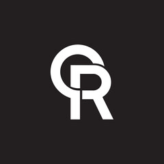 Poster - Minimal CR logo design vector template.