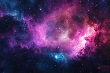 vibrant nebula with swirling clouds and distant stars in the cosmos