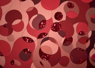 a closeup shot of an abstract red pattern with glitter shining on some parts