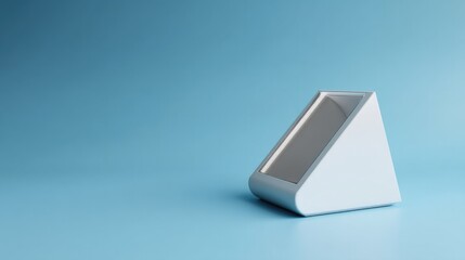 Poster - sleek 3d model of cutting-edge gadget on smooth solid color background