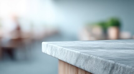 Poster - sleek empty frame with blurred people in background offering minimalistic clean image