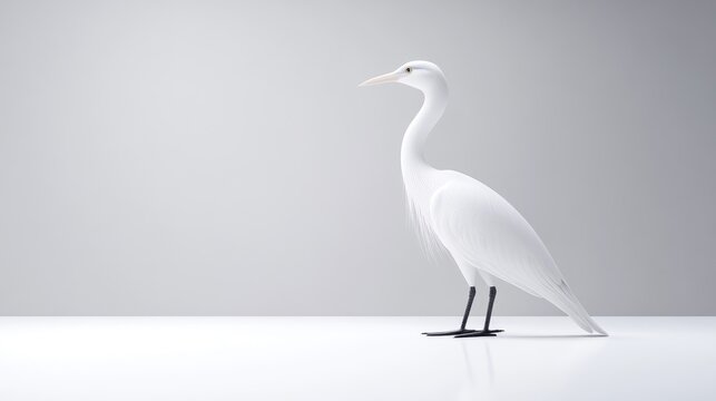 White bird, profile view