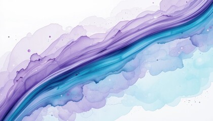 Poster - Flowing abstract art design digital canvas colorful watercolor waves creative studio vibrant artwork modern aesthetic