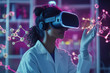 © Fabio - Researcher with VR headset visualizing molecular models, symbolizing advanced biotech method