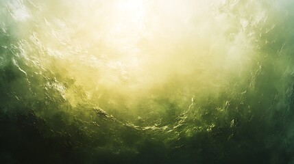 Aufkleber - Abstract depiction of swirling green and yellow clouds, evoking a sense of mystery and tranquility