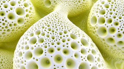 Aufkleber - Close-up view of textured organic shapes resembling bubbles, showcasing intricate details and patterns