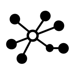 Poster - Network connection node structure diagram connection point network technology connection diagram icon
