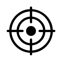 Poster - Target icon vector illustration aiming focus symbol bullseye precision accuracy goal marksmanship design