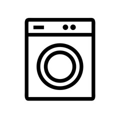 Poster - Washing machine laundry appliance washer clean clothes household domestic equipment icon vector graphic