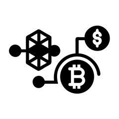 Poster - Bitcoin blockchain technology cryptocurrency dollar finance digital money investment concept