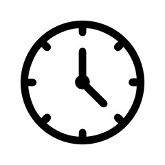 Poster - Clock time icon vector illustration watch timer symbol hour minute second deadline appointment schedule 4 oclock