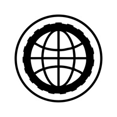 Poster - Globe world earth global international network connection communication worldwide circle element design