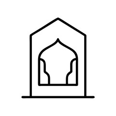 Poster - Islamic architecture window design vector illustration for ramadan kareem and eid mubarak design