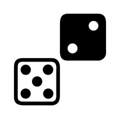 Poster - Dice game casino gambling luck risk chance number play leisure craps bet roll five two dots