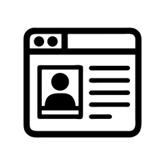 Poster - Profile page user interface design website layout personal information contact details account page view