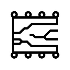 Poster - Circuit board technology it electronics computer motherboard hardware engineering system chip diagram tech
