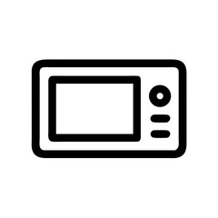 Poster - Outline microwave oven vector icon appliance kitchen cooking food home electronic equipment design vector image