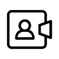Poster - Contact card profile user account address book directory information details outline vector icon graphic