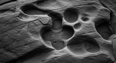 Fototapete - A rock with a paw print in it