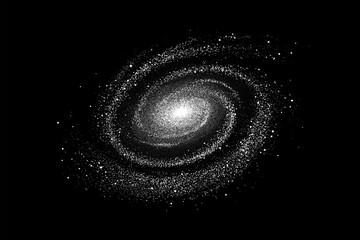 Wall Mural - illustration of galaxy made by dots. galactica andromeda,milky way.vector image