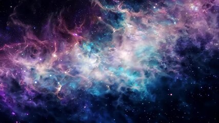 Wall Mural - stunning nebula wallpaper design with cosmic 4k footage