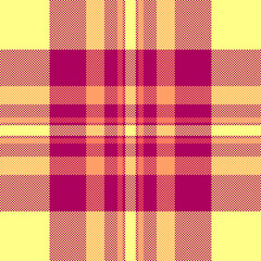 Poster - vibrant pastel plaid pattern in yellow, coral, and burgundy. perfect for textile design, fashion, or