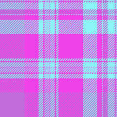 Poster - vibrant tartan pattern featuring a mix of neon pink and pastel blue hues. bold retro aesthetic, perf