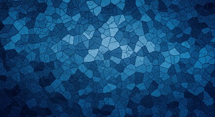 Poster - A blue background with a lot of small blue and white squares