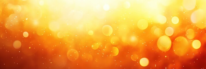 Poster - A warm, glowing background featuring soft bokeh effects in shades of gold and orange, creating a vibrant, inviting atmosphere.