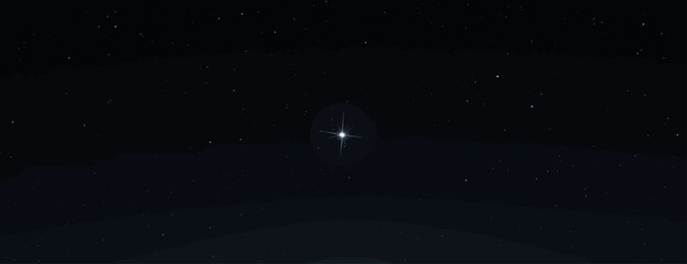 Wall Mural - Brilliant Star Shining in the Night Sky
