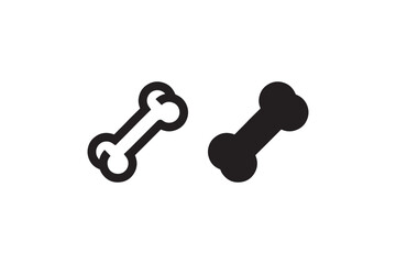 Poster - Dog bone icon in outline and solid style Vector