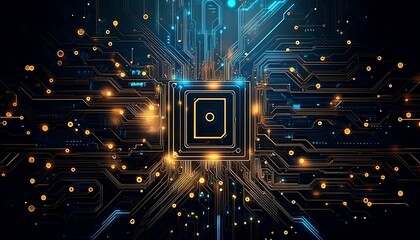 Poster - Abstract computer circuit board wallpaper background, 