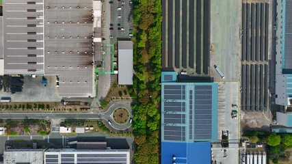 Poster - 工業地帯の風景　真俯瞰空撮