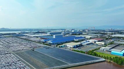 Leinwandbilder - 工業地帯の風景空撮