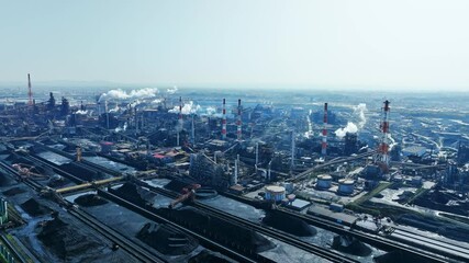 Poster - 工業地帯の風景　空撮