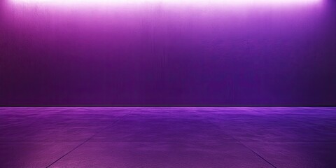 Poster - Purple Neon Lit Studio Room with Textured Walls and Floor