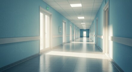  Hospital hallway, photo