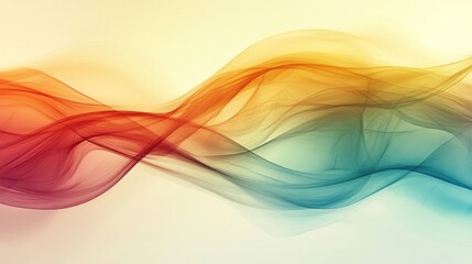 Poster - Colorful Flowing Abstract Waves in Soft Gradient Background