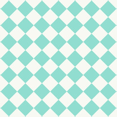 Wall Mural - Checkered plaid repeat pattern in pastel green isolated on white background.Geometric gingham seamless pattern.Colorful abstract background with squares.Vector graphic wallpaper.