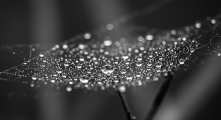 Spiderweb with Water Droplets, Photo