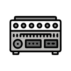 Poster - Audio Amplifier Icon Representing Sound System and Audio Enhancement