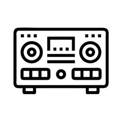 Poster - Audio Amplifier Icon Representing Sound System and Audio Enhancement