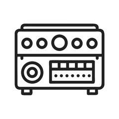 Poster - Audio Amplifier Icon Representing Sound System and Audio Enhancement